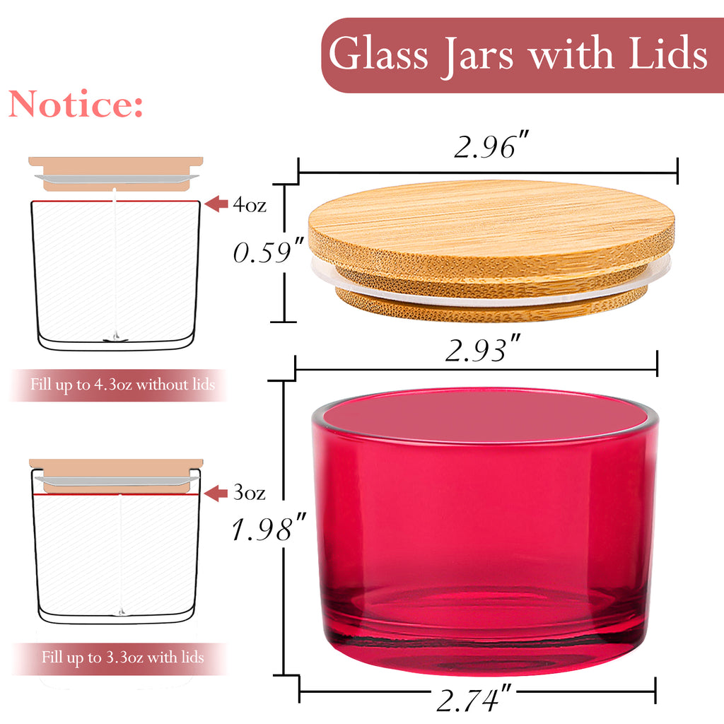 DIY Candle Jars With Lids Jar With Bamboo Lid And Iridescent Glass 11oz  Capacity From Blanksub_009, $1.81