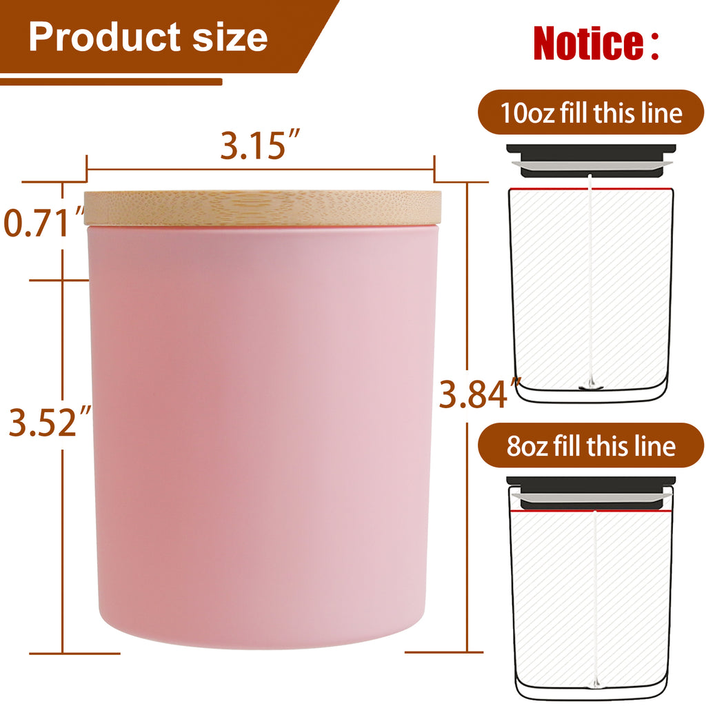 400ml Frosted Pink Glass Candle Jars with Wooden Lid Wholesale - China Pink  Glass Candle Jars and Frosted Glass Candle Jar price
